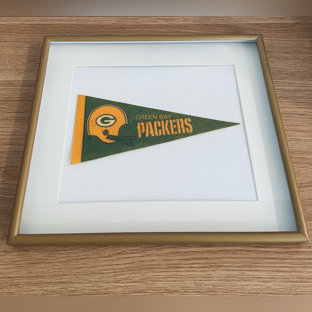 NFL Team Vintage Pennant Flags Framed 11x13